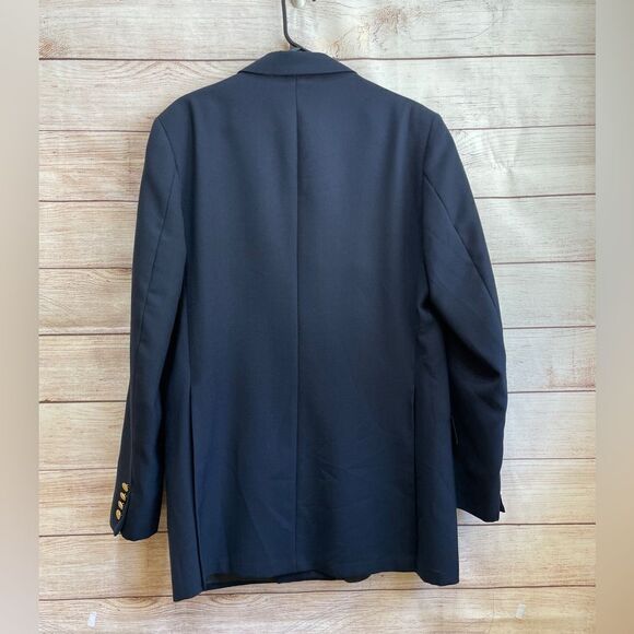 VINTAGE CHRISTOPHER HAYES DOUBLE BREASTED BLAZER IN NAVY BLUE - Picture 4 of 7